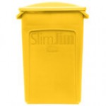 Rubbermaid® Slim Jim 23 Gallon Yellow Rectangular Trash Can with 2 Hole Lid