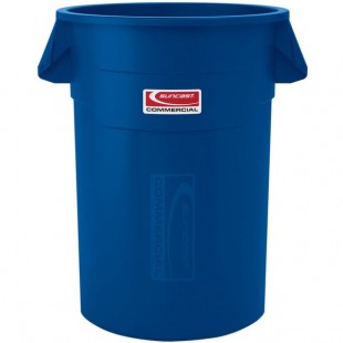 Suncast TCU55BL 55 Gallon Blue Round Trash Can Suncast TCU55BL 55 Gallon Blue Round Trash Can