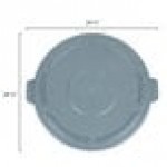Rubbermaid® FG264560GRAY BRUTE 44 Gallon Gray Round Trash Can Lid