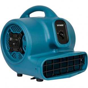 XPOWER X-400A Blue 3-Speed Air Mover with GFCI Power Outlets - 1/4 hp XPOWER X-400A Blue 3-Speed Air Mover with GFCI Power Outlets - 1/4 hp