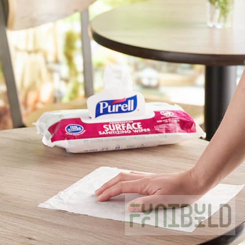 PURELL® Foodservice No-Rinse Food Contact Surface Sanitizing Wipes - 864/Case