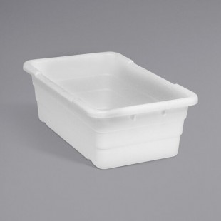 Quantum 9.75 Gallon White Cross Stack Tub with Built-In Handle Grips and Bottom Grooves TUB2516-8WT Quantum 9.75 Gallon White Cross Stack Tub with Built-In Handle Grips and Bottom Grooves TUB2516-8WT