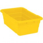 Quantum 9.75 Gallon White Cross Stack Tub with Built-In Handle Grips and Bottom Grooves TUB2516-8WT Quantum 9.75 Gallon White Cross Stack Tub with Built-In Handle Grips and Bottom Grooves TUB2516-8WT