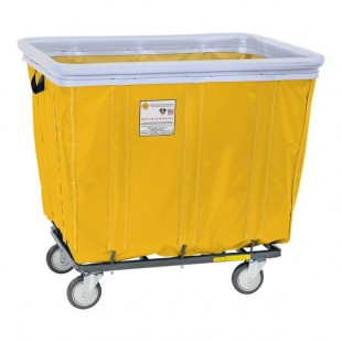 R&B Wire Products, Inc. 12 Bushel Yellow Fully Sewn Antimicrobial Vinyl Basket Truck with Bumper and Swivel Casters 412SOBC/ANTI/YEL R&B Wire Products, Inc. 12 Bushel Yellow Fully Sewn Antimicrobial Vinyl Basket Truck with Bumper and Swivel Casters 412SOBC/ANTI/YEL