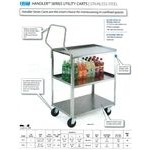 Lakeside 4311 Standard-Duty Stainless Steel Three Shelf Handler Series Utility Cart - 28 1/2 Lakeside 4311 Standard-Duty Stainless Steel Three Shelf Handler Series Utility Cart - 28 1/2
