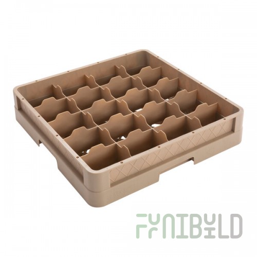 Vollrath CR8DDDD Traex® 16 Compartment Beige Full-Size Closed Wall 9 7/16