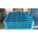 Carlisle RG25-214 25 OptiClean Compartment Glass Rack with 2 Extenders