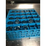 Carlisle RG25-214 25 OptiClean Compartment Glass Rack with 2 Extenders