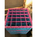 Carlisle RG25-214 25 OptiClean Compartment Glass Rack with 2 Extenders