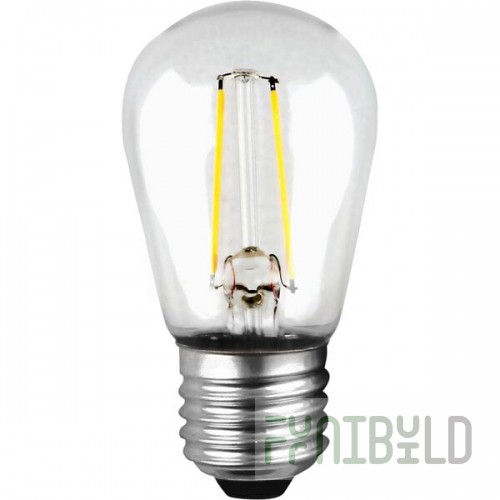 Clear S14 Replacement Bulb for LED String Lights - 120V, 1W, 2700K - 4/Pack