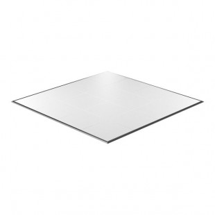 California Portable Dance Floor 16' x 16' White Composite Laminate Portable Dance Floor with ADA-Compliant Edging