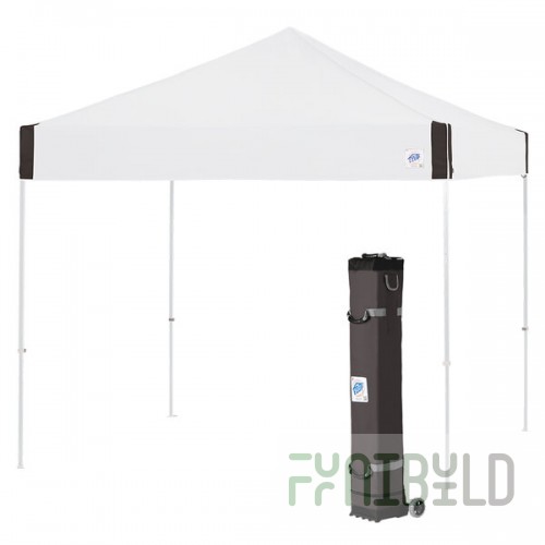 E-Z Up PR3WH10WH Pyramid Instant Shelter 10' x 10' White Canopy with White Frame