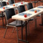 Lifetime 42830 Black Stacking Chair - 4/Pack