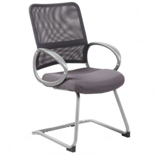 Boss B6419-CG Charcoal Gray Mesh Guest Chair with Pewter Finish Boss B6419-CG Charcoal Gray Mesh Guest Chair with Pewter Finish