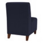 Lesro Ravenna Open House Navy Fabric Guest Chair with Walnut Wood Legs