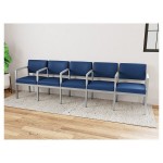 Lesro Lenox Steel Patriot Plus Imperial Blue Vinyl 5-Seat Sofa with Center Arms Lesro Lenox Steel Patriot Plus Imperial Blue Vinyl 5-Seat Sofa with Center Arms
