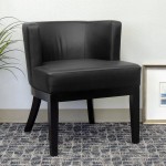 Boss Ava Contemporary Black Caressoft Vinyl Accent Chair Boss Ava Contemporary Black Caressoft Vinyl Accent Chair