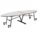 National Public Seating MTE10-PWTMCR 10' Elliptical Mobile Plywood Cafeteria Table with Chrome Frame and T-Molding Edge National Public Seating MTE10-PWTMCR 10' Elliptical Mobile Plywood Cafeteria Table with Chrome Frame and T-Molding Edge