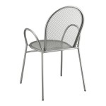 Lancaster Table & Seating Harbor Gray Steel Mesh Outdoor Arm Chair Lancaster Table & Seating Harbor Gray Steel Mesh Outdoor Arm Chair
