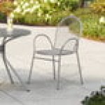 Lancaster Table & Seating Harbor Gray Steel Mesh Outdoor Arm Chair Lancaster Table & Seating Harbor Gray Steel Mesh Outdoor Arm Chair