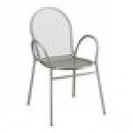 Lancaster Table & Seating Harbor Gray Steel Mesh Outdoor Arm Chair Lancaster Table & Seating Harbor Gray Steel Mesh Outdoor Arm Chair