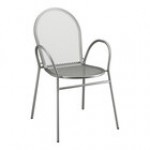 Lancaster Table & Seating Harbor Gray Steel Mesh Outdoor Arm Chair Lancaster Table & Seating Harbor Gray Steel Mesh Outdoor Arm Chair