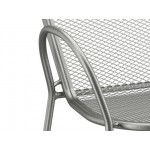 Lancaster Table & Seating Harbor Gray Steel Mesh Outdoor Arm Chair Lancaster Table & Seating Harbor Gray Steel Mesh Outdoor Arm Chair