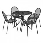 Lancaster Table & Seating Harbor Gray Steel Mesh Outdoor Arm Chair Lancaster Table & Seating Harbor Gray Steel Mesh Outdoor Arm Chair