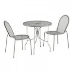 Lancaster Table & Seating Harbor Gray Steel Mesh Outdoor Arm Chair Lancaster Table & Seating Harbor Gray Steel Mesh Outdoor Arm Chair