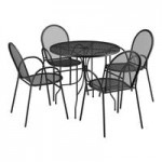 Lancaster Table & Seating Harbor Gray Steel Mesh Outdoor Arm Chair Lancaster Table & Seating Harbor Gray Steel Mesh Outdoor Arm Chair