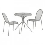 Lancaster Table & Seating Harbor Gray Steel Mesh Outdoor Arm Chair Lancaster Table & Seating Harbor Gray Steel Mesh Outdoor Arm Chair