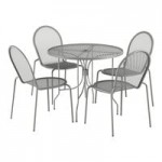 Lancaster Table & Seating Harbor Gray Steel Mesh Outdoor Arm Chair Lancaster Table & Seating Harbor Gray Steel Mesh Outdoor Arm Chair