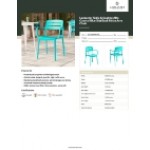 Lancaster Table & Seating Alto Coastal Blue Slat Back Resin Arm Chair Lancaster Table & Seating Alto Coastal Blue Slat Back Resin Arm Chair