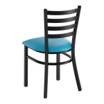 Lancaster Table & Seating Black Finish Ladder Back Chair with 2 1/2 Lancaster Table & Seating Black Finish Ladder Back Chair with 2 1/2