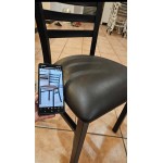 Lancaster Table & Seating Black Finish Ladder Back Chair with 2 1/2 Lancaster Table & Seating Black Finish Ladder Back Chair with 2 1/2