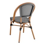 Lancaster Table & Seating Bistro Black and White Teslin Outdoor Side Chair