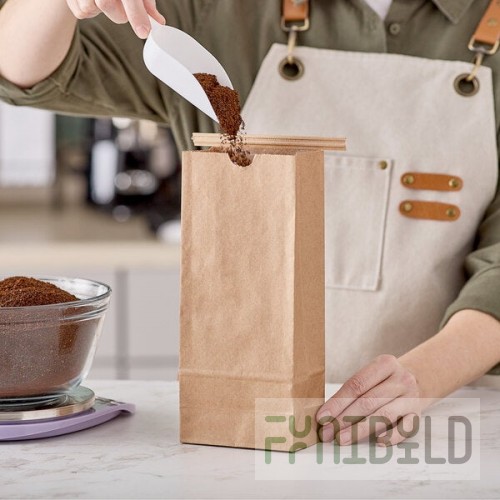 Choice 1 lb. Brown Kraft Customizable Paper Coffee Bag with Reclosable Tin Tie - 100/Pack