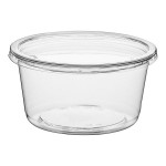 Choice 12 oz. Ultra-Clear Recycled PET Plastic Round Deli Container with Lid - 250/Case Choice 12 oz. Ultra-Clear Recycled PET Plastic Round Deli Container with Lid - 250/Case