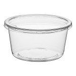 Choice 12 oz. Ultra-Clear Recycled PET Plastic Round Deli Container with Lid - 250/Case Choice 12 oz. Ultra-Clear Recycled PET Plastic Round Deli Container with Lid - 250/Case