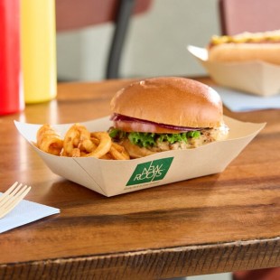New Roots #300 3 lb. Compostable Rectangular Bamboo Food Tray - 500/Case New Roots #300 3 lb. Compostable Rectangular Bamboo Food Tray - 500/Case
