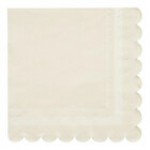 Sophistiplate Cream Scalloped Edge Paper Cocktail Napkin - 240/Case Sophistiplate Cream Scalloped Edge Paper Cocktail Napkin - 240/Case