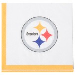 Creative Converting 659525 Pittsburgh Steelers 2-Ply Beverage Napkin - 192/Case