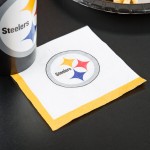 Creative Converting 659525 Pittsburgh Steelers 2-Ply Beverage Napkin - 192/Case