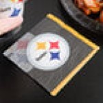 Creative Converting 659525 Pittsburgh Steelers 2-Ply Beverage Napkin - 192/Case