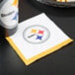 Creative Converting 659525 Pittsburgh Steelers 2-Ply Beverage Napkin - 192/Case