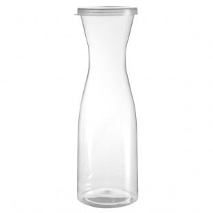 Fineline 3420-CL Platter Pleasers Disposable 20 oz. Clear Plastic Carafe with Lid - 12/Case