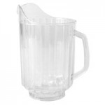 Fineline 3420-CL Platter Pleasers Disposable 20 oz. Clear Plastic Carafe with Lid - 12/Case