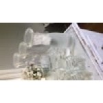 Fineline 3420-CL Platter Pleasers Disposable 20 oz. Clear Plastic Carafe with Lid - 12/Case