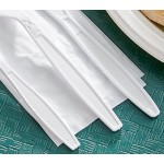 Choice White Extra Heavy Weight Wrapped Polystyrene Plastic Cutlery Pack with Napkin and Salt and Pepper Packets - 500/Case