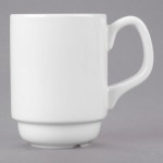 Libbey Slenda 8 oz. Royal Rideau White Stacking Porcelain Mug - Sample Libbey Slenda 8 oz. Royal Rideau White Stacking Porcelain Mug - Sample